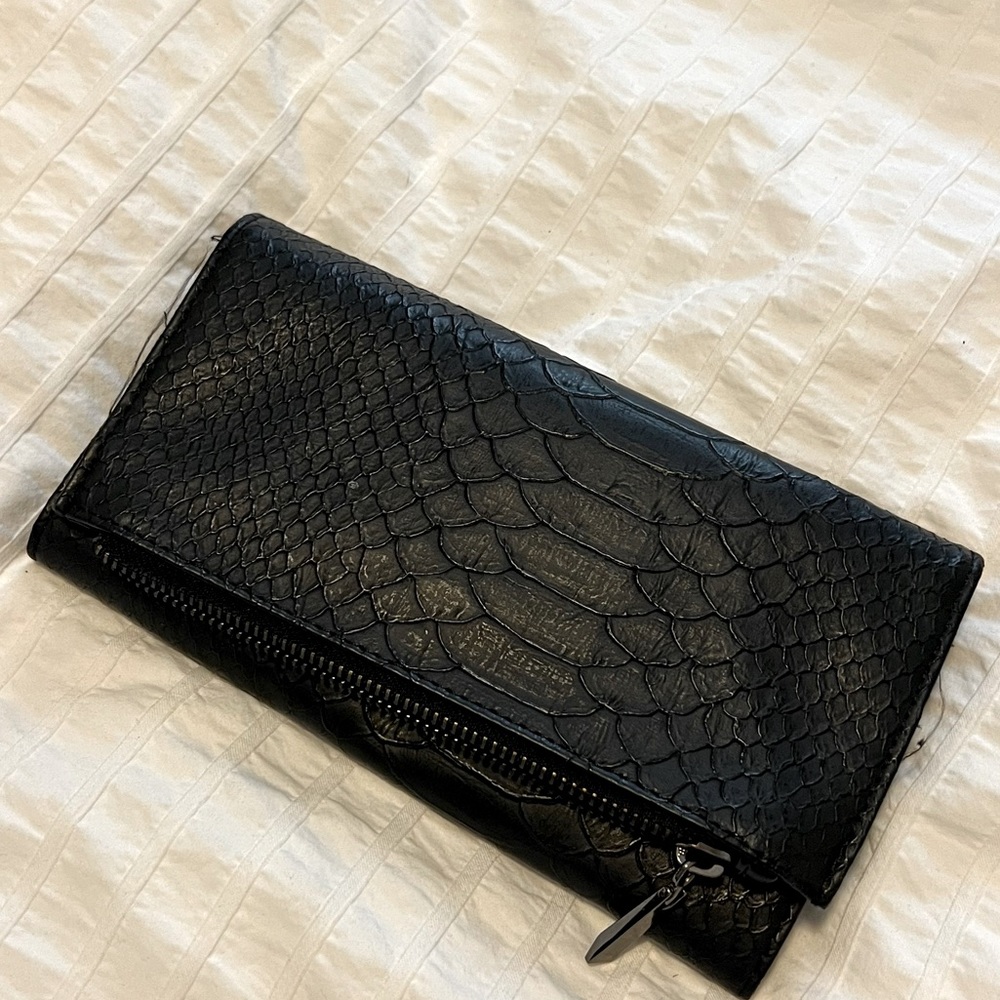 Black tri-panel wallet